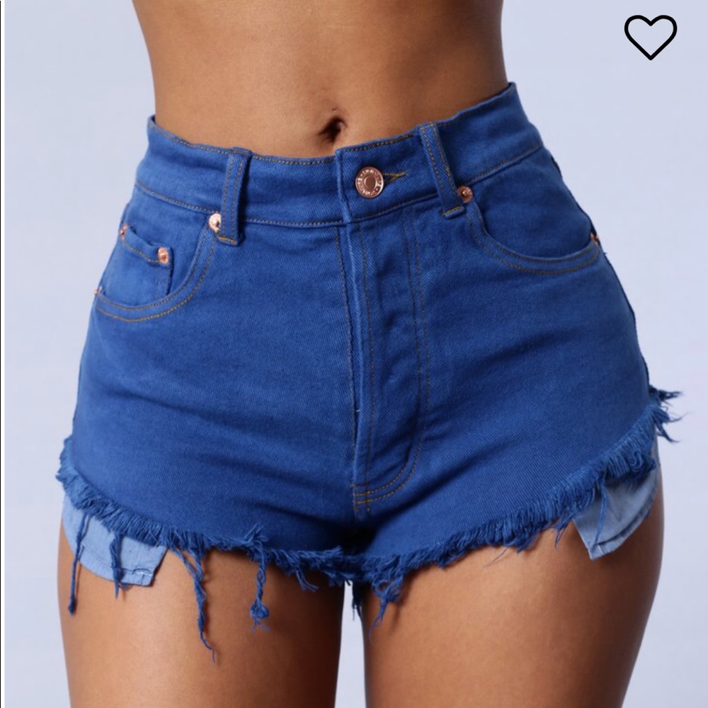 Fashion Nova Primary Shorts - Blue